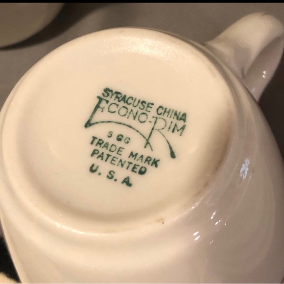 1952 Syracuse Econo Rim Cardinal China Restaurant Ware Railroad 6 Cups & Saucers - Picture 7 of 12